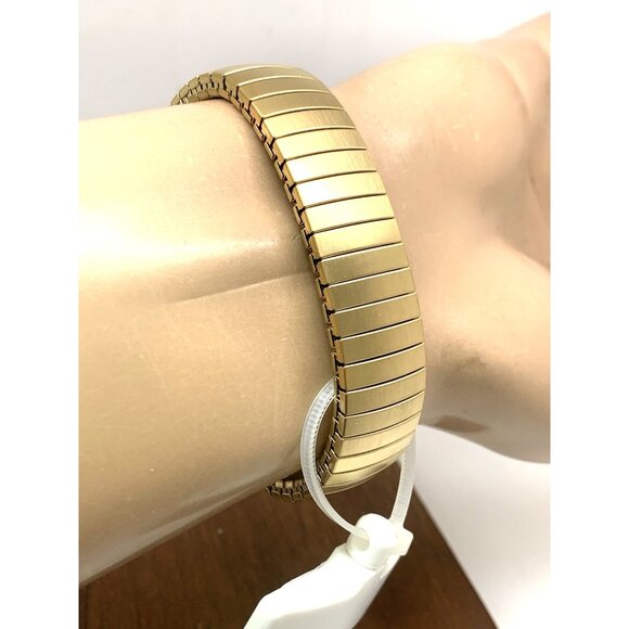 Timex Men's Watch T2N092 Indiglo White Dial Quartz Gold Tone Expansion Band 35mm - Picture 10 of 14